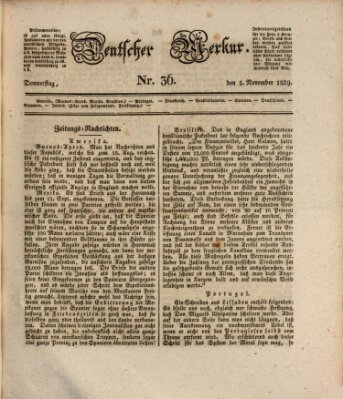 Deutscher Merkur Donnerstag 5. November 1829