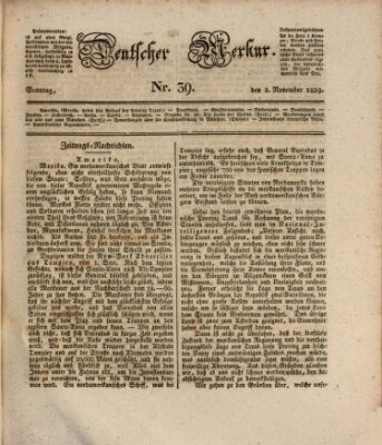 Deutscher Merkur Sonntag 8. November 1829