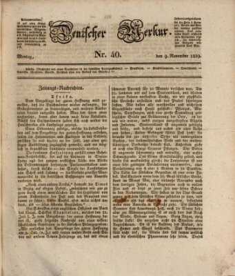 Deutscher Merkur Montag 9. November 1829