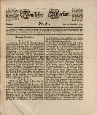 Deutscher Merkur Freitag 20. November 1829