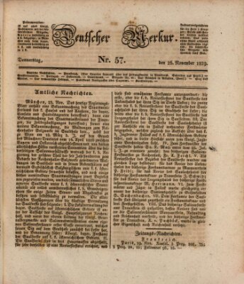 Deutscher Merkur Donnerstag 26. November 1829