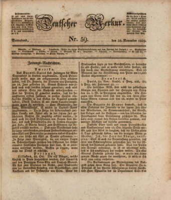 Deutscher Merkur Samstag 28. November 1829