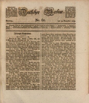 Deutscher Merkur Sonntag 29. November 1829