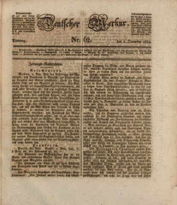 Deutscher Merkur Dienstag 1. Dezember 1829