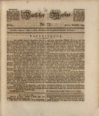 Deutscher Merkur Freitag 11. Dezember 1829