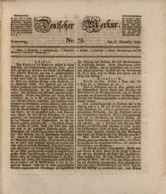 Deutscher Merkur Donnerstag 17. Dezember 1829