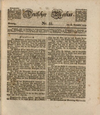 Deutscher Merkur Sonntag 20. Dezember 1829