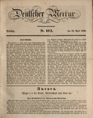 Deutscher Merkur Dienstag 13. April 1830