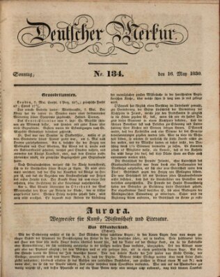 Deutscher Merkur Sonntag 16. Mai 1830