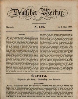 Deutscher Merkur Mittwoch 2. Juni 1830