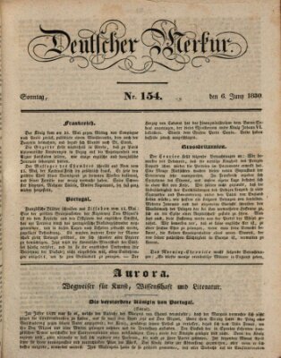 Deutscher Merkur Sonntag 6. Juni 1830