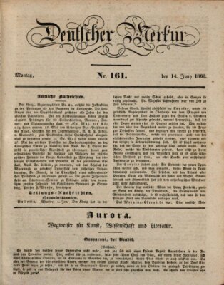 Deutscher Merkur Montag 14. Juni 1830