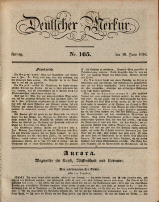 Deutscher Merkur Freitag 18. Juni 1830