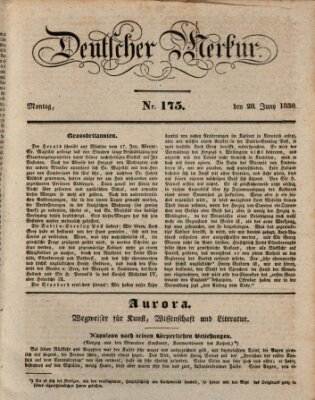 Deutscher Merkur Montag 28. Juni 1830