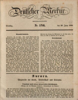 Deutscher Merkur Dienstag 29. Juni 1830