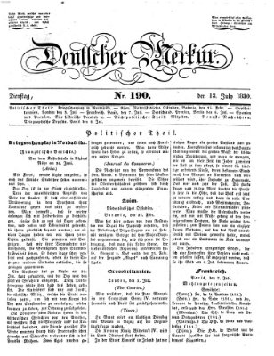 Deutscher Merkur Dienstag 13. Juli 1830