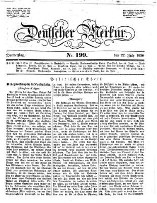 Deutscher Merkur Donnerstag 22. Juli 1830