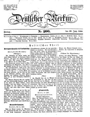 Deutscher Merkur Freitag 23. Juli 1830