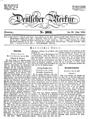 Deutscher Merkur Sonntag 25. Juli 1830