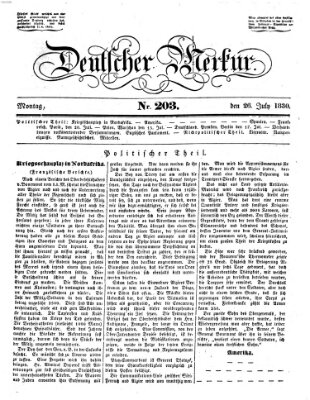 Deutscher Merkur Montag 26. Juli 1830