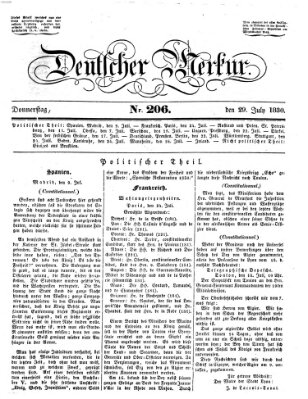 Deutscher Merkur Donnerstag 29. Juli 1830