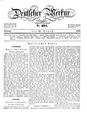 Deutscher Merkur Montag 23. August 1830