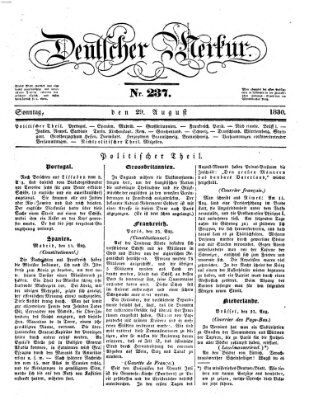 Deutscher Merkur Sonntag 29. August 1830