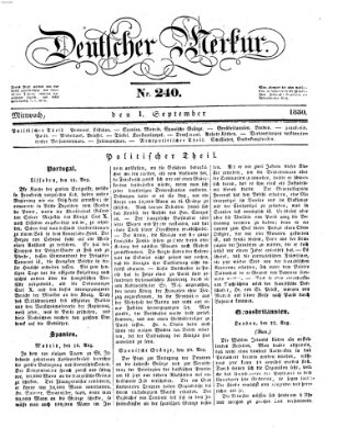 Deutscher Merkur Mittwoch 1. September 1830