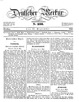 Deutscher Merkur Dienstag 14. September 1830