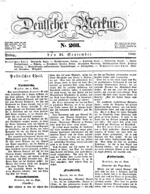 Deutscher Merkur Freitag 24. September 1830