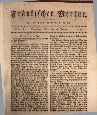 Fränkischer Merkur (Bamberger Zeitung) Montag 16. Januar 1815