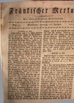 Fränkischer Merkur (Bamberger Zeitung) Freitag 20. Januar 1815