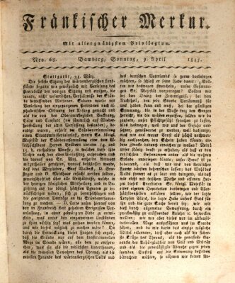 Fränkischer Merkur (Bamberger Zeitung) Sonntag 9. April 1815