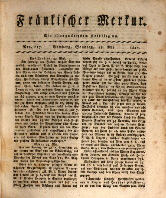 Fränkischer Merkur (Bamberger Zeitung) Sonntag 28. Mai 1815