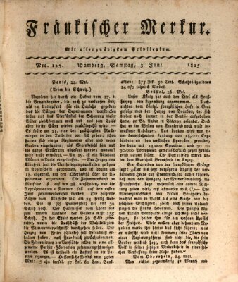 Fränkischer Merkur (Bamberger Zeitung) Samstag 3. Juni 1815