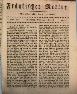 Fränkischer Merkur (Bamberger Zeitung) Montag 7. August 1815