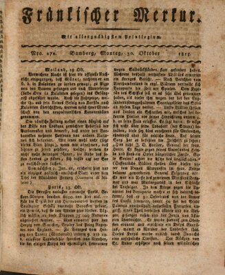 Fränkischer Merkur (Bamberger Zeitung) Montag 30. Oktober 1815