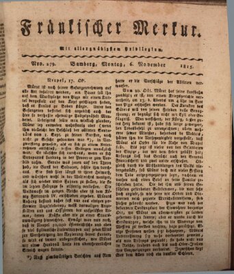 Fränkischer Merkur (Bamberger Zeitung) Montag 6. November 1815