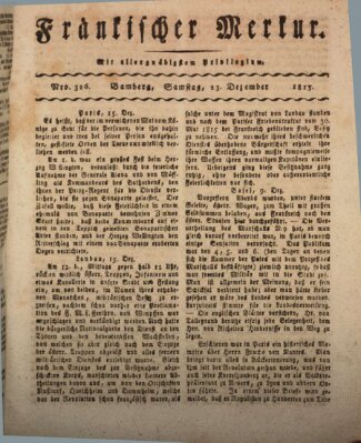 Fränkischer Merkur (Bamberger Zeitung) Samstag 23. Dezember 1815