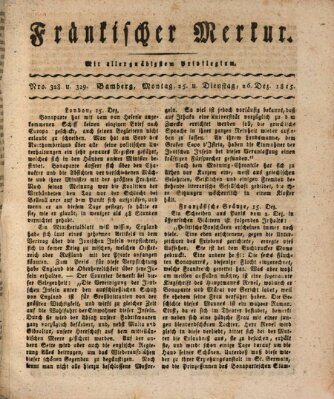 Fränkischer Merkur (Bamberger Zeitung) Montag 25. Dezember 1815