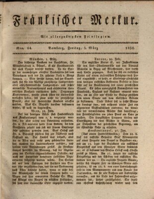 Fränkischer Merkur (Bamberger Zeitung) Freitag 5. März 1830