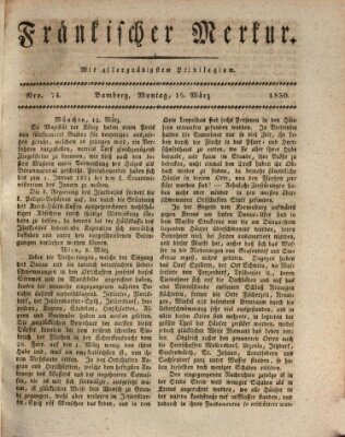 Fränkischer Merkur (Bamberger Zeitung) Montag 15. März 1830