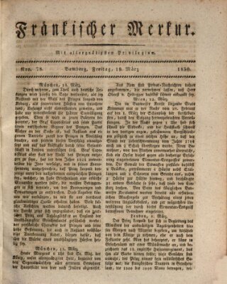 Fränkischer Merkur (Bamberger Zeitung) Freitag 19. März 1830