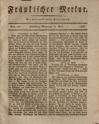 Fränkischer Merkur (Bamberger Zeitung) Sonntag 2. Mai 1830