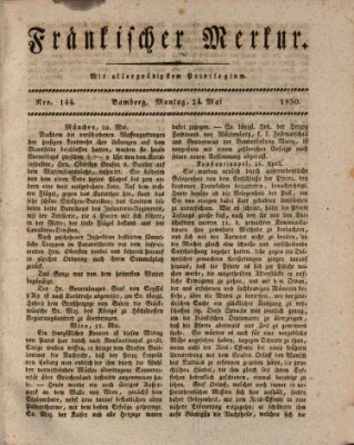 Fränkischer Merkur (Bamberger Zeitung) Montag 24. Mai 1830