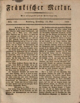 Fränkischer Merkur (Bamberger Zeitung) Dienstag 25. Mai 1830