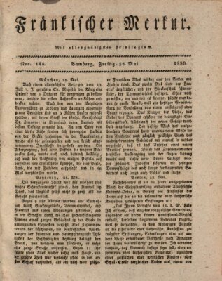 Fränkischer Merkur (Bamberger Zeitung) Freitag 28. Mai 1830