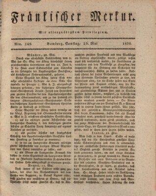 Fränkischer Merkur (Bamberger Zeitung) Samstag 29. Mai 1830