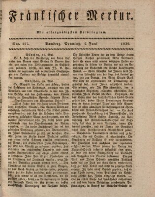 Fränkischer Merkur (Bamberger Zeitung) Sonntag 6. Juni 1830