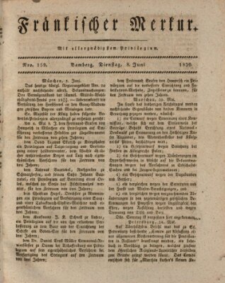 Fränkischer Merkur (Bamberger Zeitung) Dienstag 8. Juni 1830